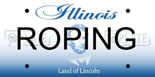 ROPING Illinois License Plate