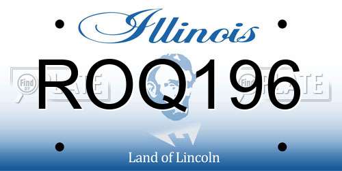 ROQ196 Illinois License Plate