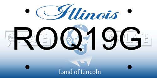 ROQ19G Illinois License Plate