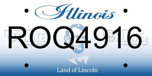 ROQ4916 Illinois License Plate