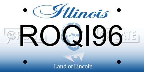 ROQI96 Illinois License Plate