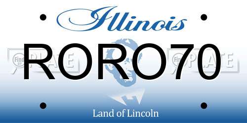 RORO70 Illinois License Plate