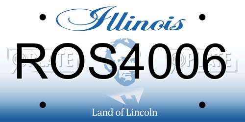 ROS4006 Illinois License Plate
