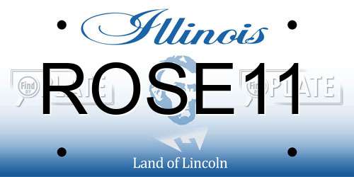 ROSE11 Illinois License Plate
