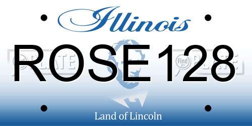ROSE128 Illinois License Plate