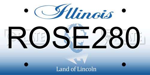 ROSE280 Illinois License Plate