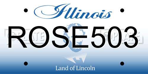 ROSE503 Illinois License Plate