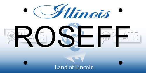 ROSEFF Illinois License Plate