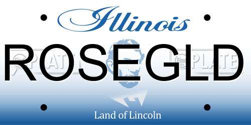 ROSEGLD Illinois License Plate