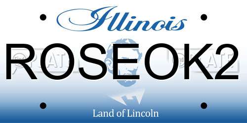 ROSEOK2 Illinois License Plate