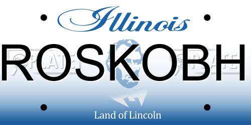 ROSKOBH Illinois License Plate