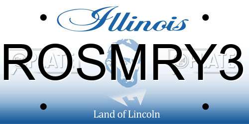 ROSMRY3 Illinois License Plate