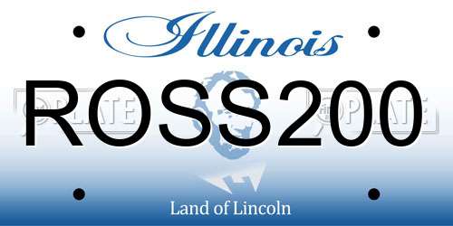 ROSS200 Illinois License Plate