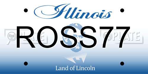 ROSS77 Illinois License Plate