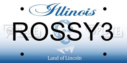 ROSSY3 Illinois License Plate