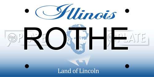 ROTHE Illinois License Plate