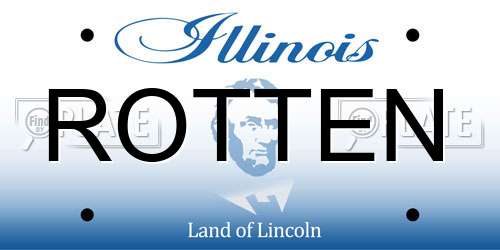 ROTTEN Illinois License Plate
