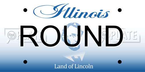 ROUND Illinois License Plate
