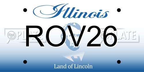 ROV26 Illinois License Plate