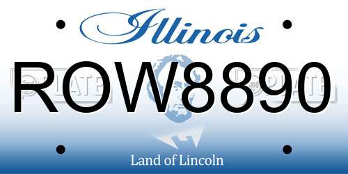 ROW8890 Illinois License Plate