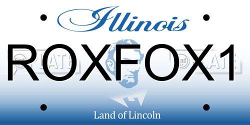 ROXFOX1 Illinois License Plate