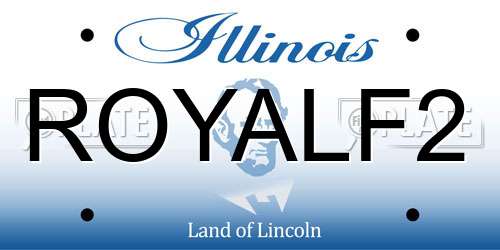 ROYALF2 Illinois License Plate