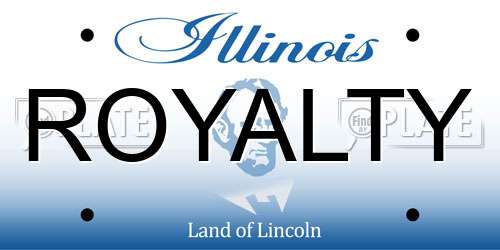 ROYALTY Illinois License Plate