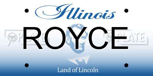 ROYCE Illinois License Plate
