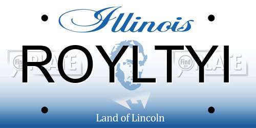 ROYLTYI Illinois License Plate