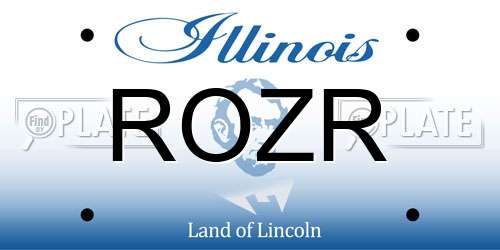 ROZR Illinois License Plate