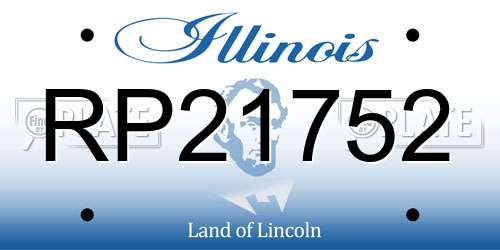 RP21752 Illinois License Plate
