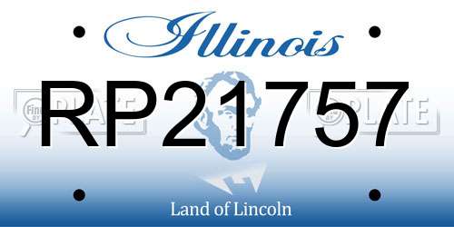 RP21757 Illinois License Plate