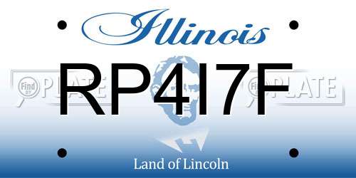 RP4I7F Illinois License Plate