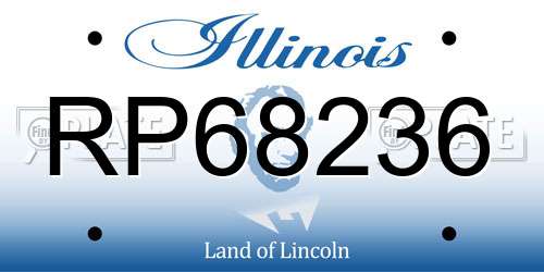 RP68236 Illinois License Plate