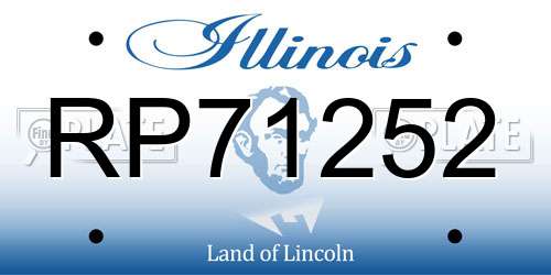 RP71252 Illinois License Plate