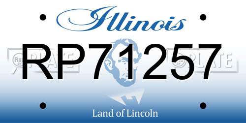 RP71257 Illinois License Plate