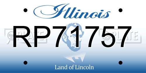 RP71757 Illinois License Plate