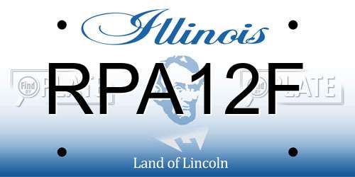 RPA12F Illinois License Plate