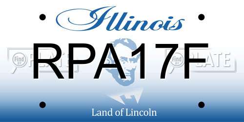 RPA17F Illinois License Plate
