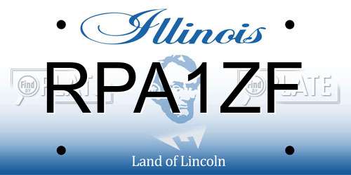 RPA1ZF Illinois License Plate