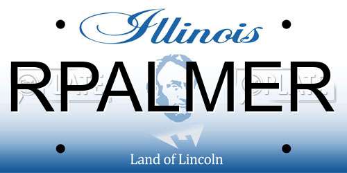 RPALMER Illinois License Plate