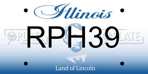 RPH39 Illinois License Plate
