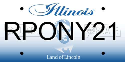 RPONY21 Illinois License Plate