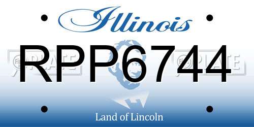 RPP6744 Illinois License Plate
