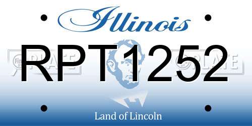 RPT1252 Illinois License Plate