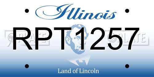 RPT1257 Illinois License Plate