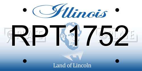 RPT1752 Illinois License Plate