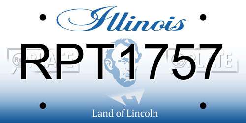RPT1757 Illinois License Plate