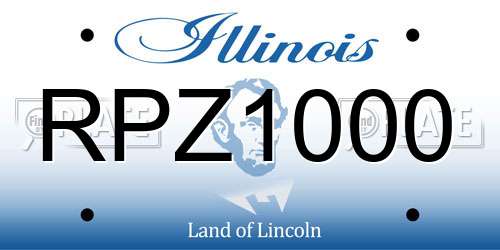 RPZ1000 Illinois License Plate
