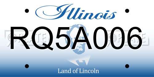 RQ5A006 Illinois License Plate